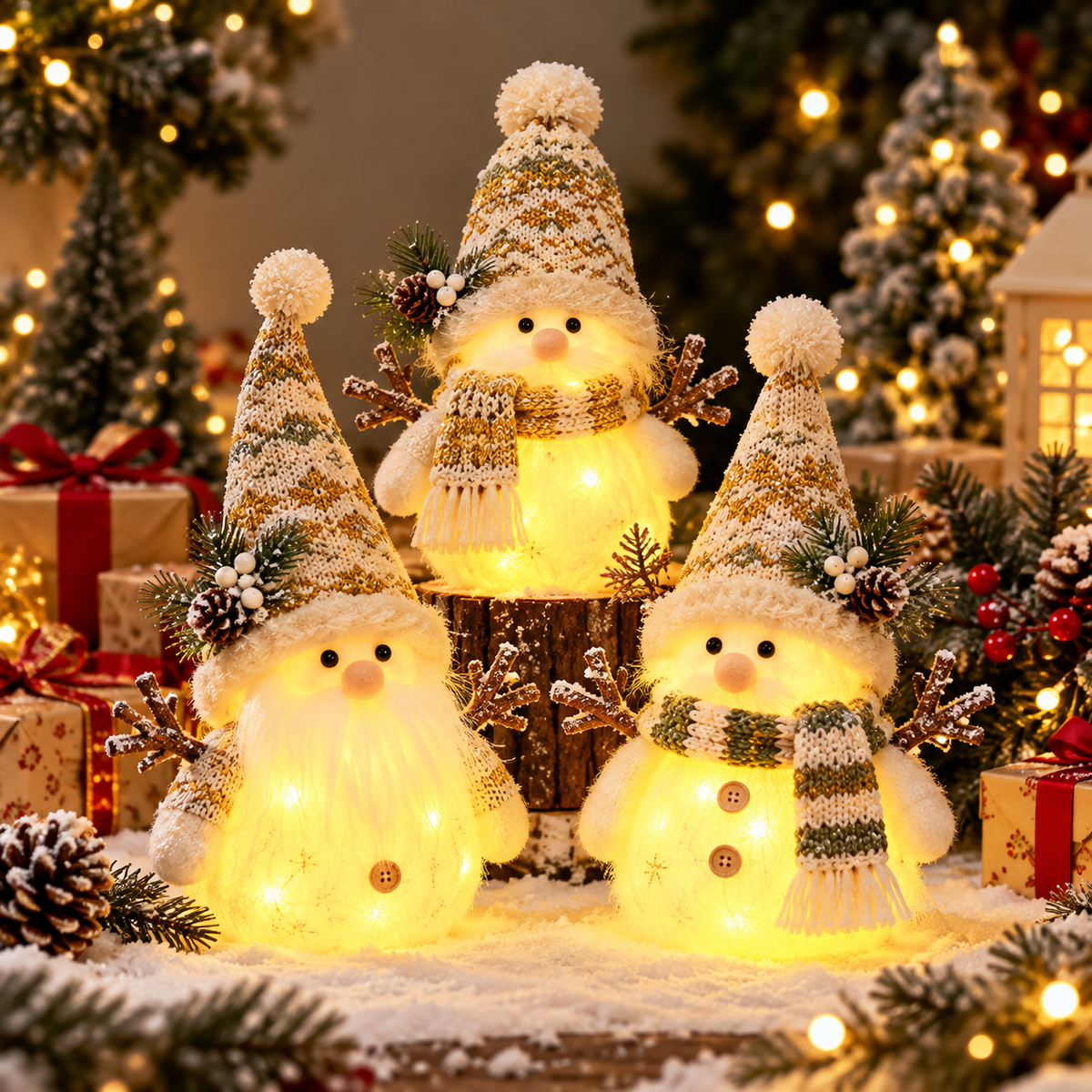 Christmas LED Santa Snowman Reindeer Table Lamp